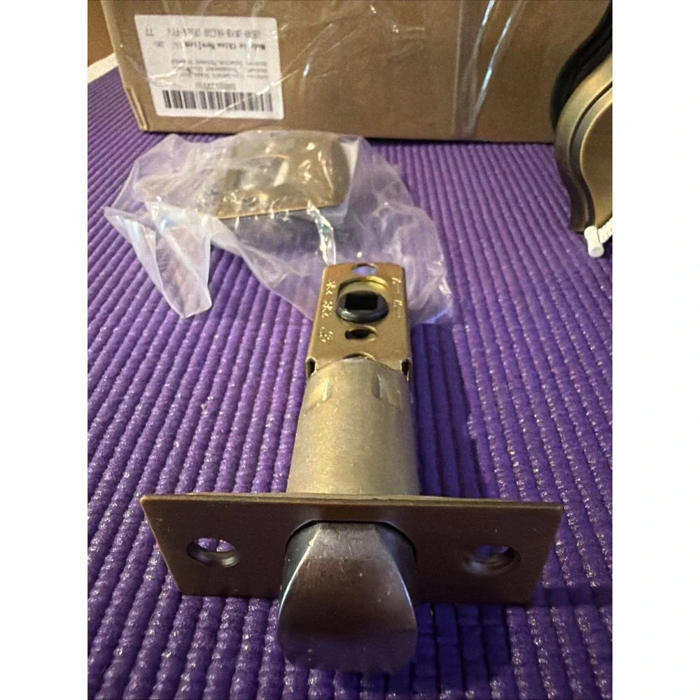 Crystal Glass Door Knob Lock Privacy Brass for Bathroom Bedroom Closet Satin